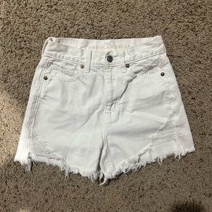 White american eagle jean shorts